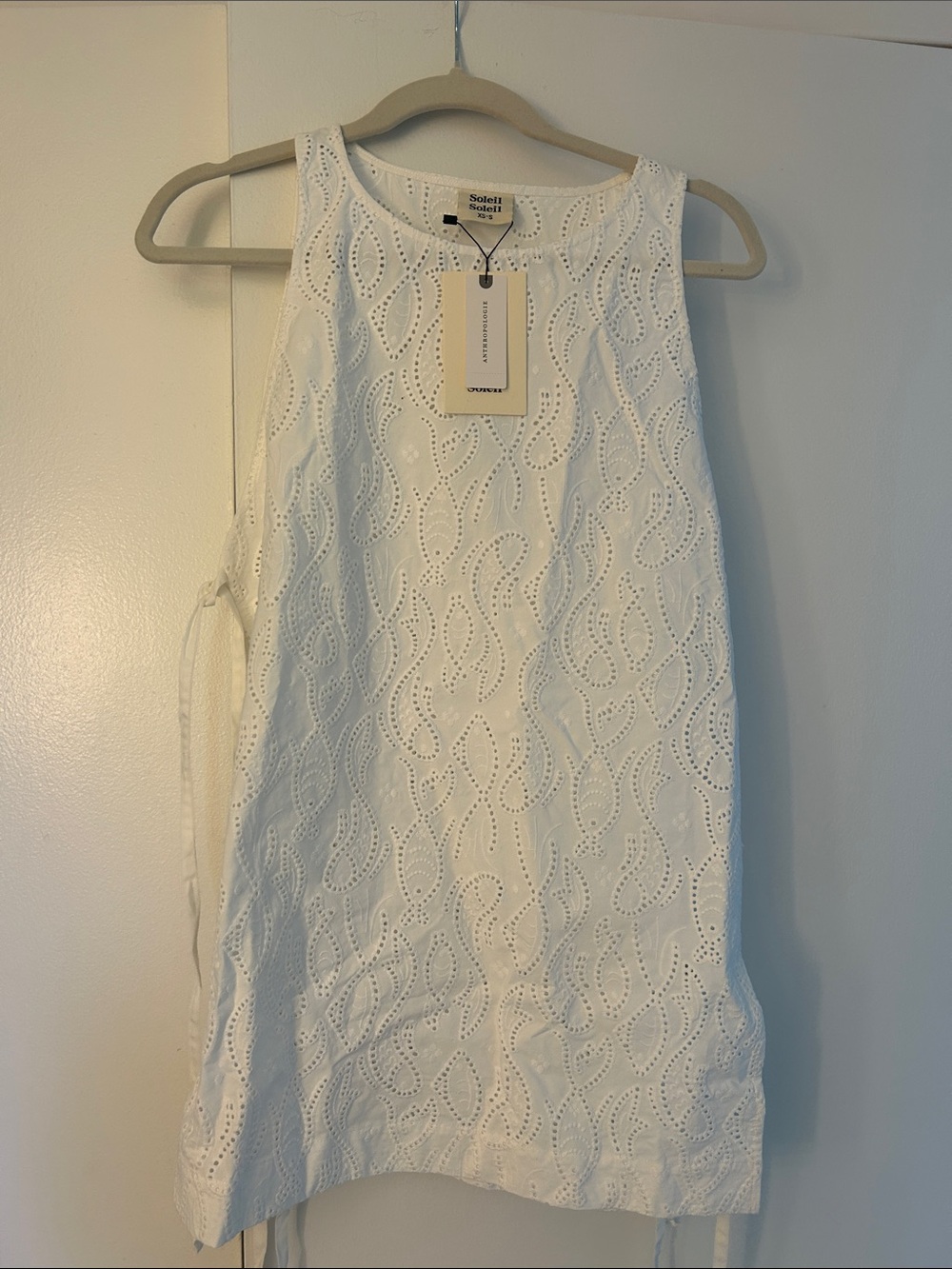 Soleil White Eyelet Swim Coverup